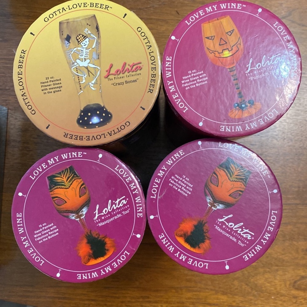 Lolita Wine and Pilsner Glasses